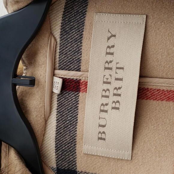 BURBERRY CHECK LINED WOOL TOGGLE DUFFLE COAT WITH FUR TRIMMED HOOD - Picture 7 of 15